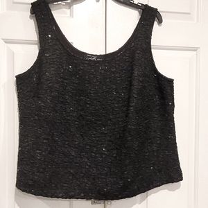 Alex Evenings black sparkle sleeveless top